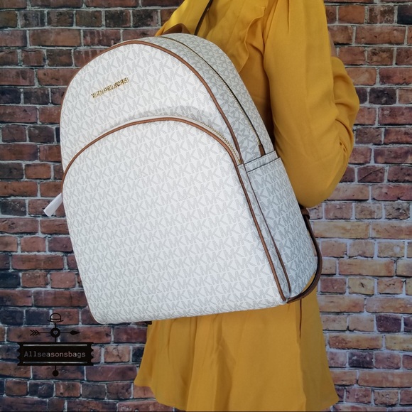 Michael Kors Abbey Large vanilla acorn backpack - Picture 2 of 8